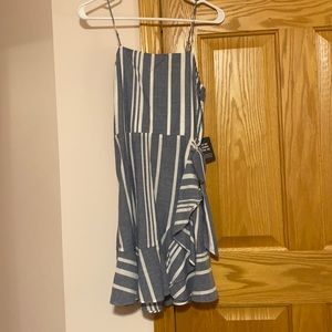 Blue, white stripped Express dress
